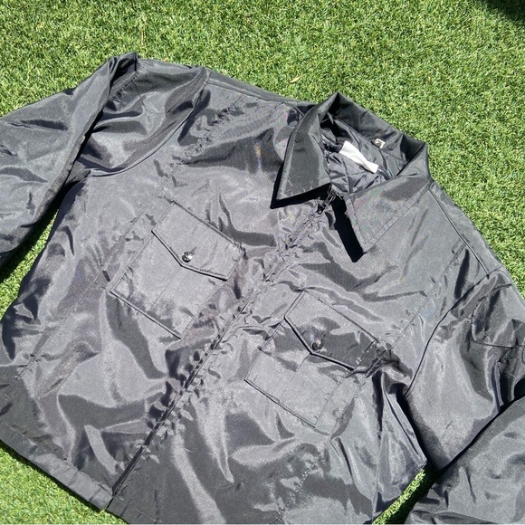 VTG 90’s Mens Black Flight Jacket - Picture 4 of 6